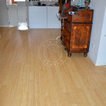sala e cucina con bamboo naturale galleggiante